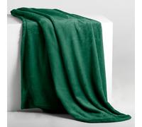 DecoKing Couverture Polaire 70 x 150 cm Plaid Doux en Microfibre pour Lits Canapés Chaises et Divans Style Scandinave Chaude Légère et pour Toutes Les Saisons Vert Bouteille Mic