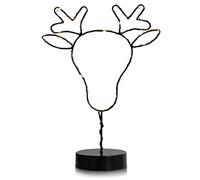 DecoKing Décoration de Noël LED en métal - Renne Luna - Renne