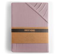 DecoKing Drap-Housse en 100% Coton Peigné Jersey Amber Collection, 120x200-140x200, Chiné