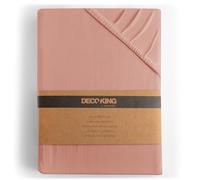 DecoKing Drap-Housse 180x200-200x200 cm 100% Coton Peigné Jersey Doux Drap Housse 180x200cm - 200x200cm Saumon Amber