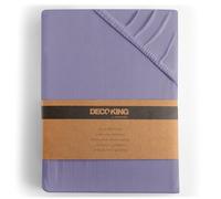 DecoKing Drap-Housse 180x200-200x200 cm 100% Coton Peigné Jersey Doux Drap Housse 180x200cm - 200x200cm Lavande Amber