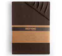 DecoKing Drap-Housse 80x200-90x200 cm 100% Coton Peigné Jersey Doux Drap Housse 80x200cm - 90x200cm Marron Amber