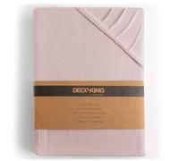 DecoKing Drap-Housse en 100% Coton Peigné Jersey, Amber Collection, 100x200-120x200 cm, Rose Lilas