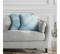 DecoKing Henry 58350 Lot de 2 taies d'oreiller 45 x 45 cm en Microfibre avec Fermeture éclair et Polaire Bleu Clair