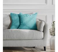 DecoKing Henry 58442 Lot de 2 taies d'oreiller 45 x 45 cm Microfibre Fermeture éclair Polaire Turquoise