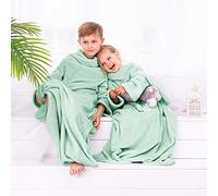 DecoKing Kiddo Couverture à Manches pour Enfants Polyester Menthe Poivrée 90 x 105 cm