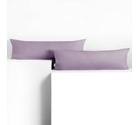 DecoKing 2 taies d'oreiller 20 x 120 cm Jersey Coton Fermeture éclair Violet Ambre