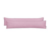 DecoKing Lot de 2 taies d'oreiller 40 x 200 cm en Coton avec Fermeture éclair Vert Ambre