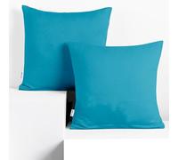 DecoKing 2 taies d'oreiller de 80 x 80 cm en 100% Coton Peigné Jersey avec Fermeture éclair Zyan Amber