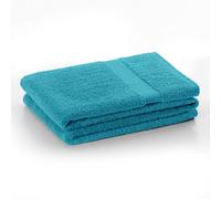 DecoKing Serviette 50x100 cm Coton Qualité 525 g/m² Turquoise Absorbante Marina