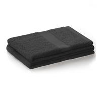 DecoKing Serviette de Bain 50x100 cm Coton Bambou Viscose Gris Anthracite Graphite Absorbant Antibactérien Bamboo Bamby