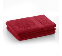 DecoKing Serviette de bain 70x140 cm en coton qualité 525 g/m² rouge foncé vin rouge Serviette de douche absorbante Marina