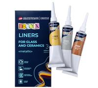 Decola Liner acrylique métallique 3x18ml or argent cuivre verre