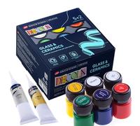 Decola Peinture porcelaine set, 5x20ml + contours et diluant couvrant