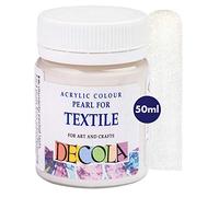 Decola - Peinture Textile Blanc Paillette 50ml - Teinture à Haute Teneur en Pigments - Fabriqué par Nevskaya Palitra