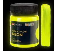 Decola Peinture textile jaune néon 50ml fluorescente lavable machine