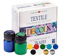 Decola Peinture textile set, 9x20ml lavable en machine haute qualité