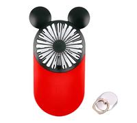 Decolife mignon Mini ventilateur Personnel, à main levée et portable USB ventilateur de batterie avec superbe lumière LED réglable, 3 vitesses, portable, support, parfait pour les activités en intérieur ou en extérieur, Cute Mouse