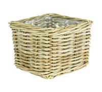 DECOLINES-Cache-pot Buku carré naturel vannerie Décolines - 31 cm