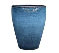 DECOLINES-Jarre en grès émaillé bleu Océan Decolines Littoral - diamètre 32 x H 36 cm