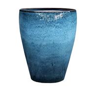DECOLINES-Jarre en grès émaillé bleu Océan Decolines Littoral - diamètre 50 x H 63 cm