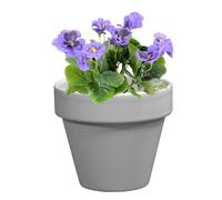 DECOLINES-Pot horticole émaillé gris diamètre 14 cm