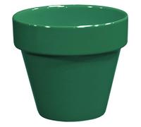 DECOLINES-Pot horticole émaillé vert forest Decolines - diamètre 10 x H 10 cm