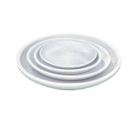 DECOLINES-Soucoupe en grès émaillé blanc Decolines Littoral - diamètre 18 cm