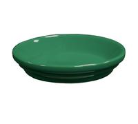 DECOLINES-Soucoupe pour pot horticole émaillée vert Forest - diamètre 12 x H 2,5 cm