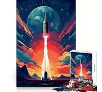 Décollage de fusée Spatiale Puzzle de 1000 pièces pour Adultes Jeu de logique Pointue Loisirs à la Maison Découpe précise 38x26cm