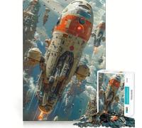 Décollage d'un Vaisseau Spatial Puzzle de 1000 pièces pour Adolescents Stimulation cérébrale Loisirs créatifs 38x26cm