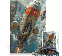 Décollage d'un Vaisseau Spatial Puzzle pour Adolescents de 1000 pièces Renforce la mémoire Simple, Amusant, de qualité, Un Cadeau mémorable 50x75cm
