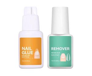 Décolleur Pour Ongles Pressés | Retrait Rapide À Séchage Accéléré | Décolleur D'Ongles Press-On Avec Kit De Colle - Pour Femmes Et Filles Débutantes Usage Quotidien Voyage Maison Salon Réparation Manu