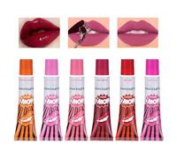 Décollez à lèvres, décollez la tache de rouge à lèvres,6x Tache longue tenue - Peel Reveal Lip Stain, Longue tenue Peel off Stain, Lipgloss de maquillage imperméable pour femme pour une couleur durabl
