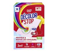 Decolor Stop - 2 en 1 -Protege et Ravive les Couleurs - Lingettes Protection Couleurs - Evite les Accidents de Decoloration - Protege du Ternissement - Ravive les Couleurs - x18 Lingettes