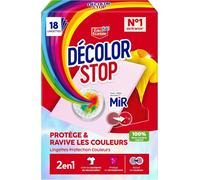 Decolor Stop - 2 En 1 -Protege Et Ravive Les Couleurs - Lingettes Protection Couleurs - Evite Les Accidents De Decoloration - Protege Du Ternissement - Ravive Les Couleurs - X18 Lingettes