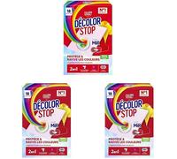 Decolor Stop - 2 en 1 -Protege Ravive les Couleurs - Lingettes Protection Couleurs - Evite les Accidents de Decoloration Lot de 3