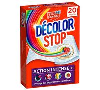 Décolor Stop Action Intense - 20 Lingettes - Lingettes Anti-Décoloration - Protège des Dégorgements Extrêmes