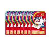 Decolor Stop, Lingettes protection couleurs, evite les accidents de decoloration, preserve l'eclat des couleurs, tous programmes textiles et temperatures, lot de 8x22 lingettes