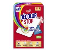 Decolor Stop, Lingettes protection couleurs, evite les accidents de decoloration, preserve l'eclat des couleurs, tous programmes textiles et temperatures x40 lingettes