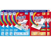 Décolor Stop - Lot de 68 sachets détachants 3en1-48 Action ultime + 20 détachants couleurs