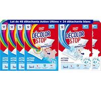 Décolor Stop - Lot de 72 sachets détachants 3en1-48 Action ultime + 24 détachants blanc