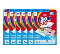 Décolor Stop - Lot de 72 sachets détachants 3en1 Action ultime