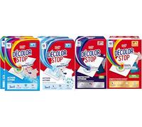 Décolor Stop - Lot de 76 sachets détachants 3en1 Couleurs - Blanc - Action ultime - 24 détachants action ultime + 24 détachants blanc + 18 couleurs extreme + 10 couleurs