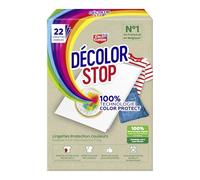 Decolor Stop - Protections Couleurs - Evite les Accidents de Decoloration - Preserve l'Eclat des Couleurs - Tous Programmes Textiles et Températures - Moins de Cycles - Plus d'Economies -x22 Lingettes