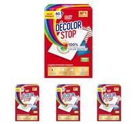 Decolor Stop - Protections Couleurs - Evite les Accidents de Decoloration - Preserve l'Eclat des Couleurs - Tous Programmes Textiles et Températures - Moins de Cycles - Plus d'Economies -x80 Lingettes