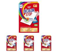 Decolor Stop - Protections Couleurs - Evite les Accidents de Decoloration - Preserve l'Eclat des Couleurs - Tous Programmes Textiles et Températures - Moins de Cycles - Plus d'Economies -x22 Lingettes