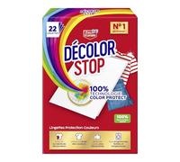 Decolor Stop - Protections Couleurs - Evite les Accidents de Decoloration - Preserve l'Eclat des Couleurs - Tous Programmes Textiles et Températures - Moins de Cycles - Plus d'Economies -x22 Lingettes