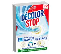 Décolor Stop Ravive le Blanc x22 Lingettes - Lingettes Anti-Décoloration - Permet de mélanger les couleurs