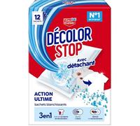 Decolor Stop, Sachets action ultime detachant, 3en1, evite les accidents de decoloration, assure une proprete impeccable elimine